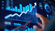 © NAD SANG PAP - Business background growth innovation success company chart shows upward trend with digital data and analytics for financial