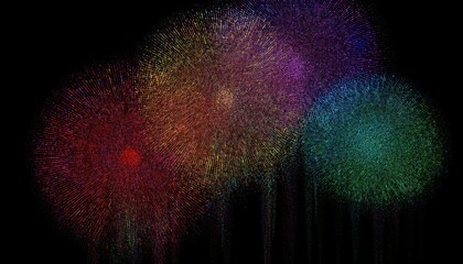 Wall Mural - vibrant cosmic light spheres glowing in multicolor particle cloud ideal for abstract background or futuristic texture