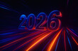 © GenAi - 2026 | New Year 2026 | 3d 2026 | New Year greetings 2026 | Year 2026 neon colorful 3d | Happy New Year 2026