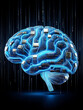 © MdSobpon - Futuristic digital brain with integrated circuits and glowing blue light, representing advanced artificial intelligence and complex data processing