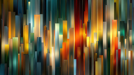 Wall Mural - vibrant abstract background featuring vertical bars in various colors, creating dynamic and energeti