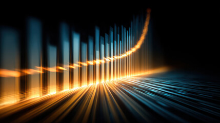 Wall Mural - dynamic visual representation of sound waves, showcasing vibrant colors and light effects. image cap