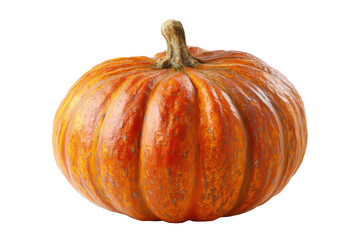 Wall Mural - Large Orange Pumpkin Isolated on Transparent Background