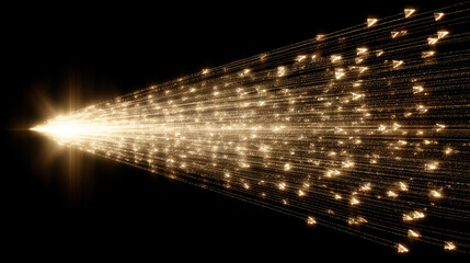 Wall Mural - bright light beams radiate outward in dynamic pattern, creating sense of movement and energy. golden