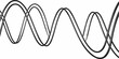 © Juel - Abstract black and white wavy lines creating a dynamic and flowing pattern with a sense of movement