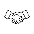 © NUSRAT - Icon of a Business Handshake Partnership, Agreement, and Collaboration in Minimalistic Design