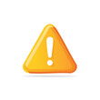© VelvetBrush - Glossy Yellow Exclamation Mark Warning Triangle Icon for Danger Alert and Caution Notification