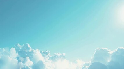 Wall Mural - a plane flying in the sky with clouds in the background
