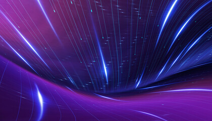 Wall Mural - abstract futuristic neon background, glow, light reflection.