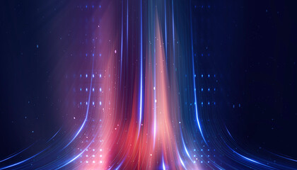 Wall Mural - abstract futuristic neon background, glow, light reflection.