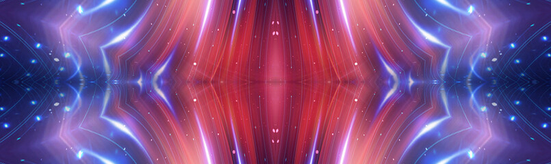 Wall Mural - abstract futuristic neon background, glow, light reflection.