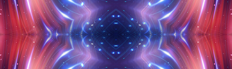 Wall Mural - abstract futuristic neon background, glow, light reflection.