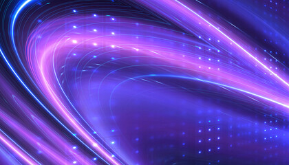 Wall Mural - abstract futuristic neon background, glow, light reflection.