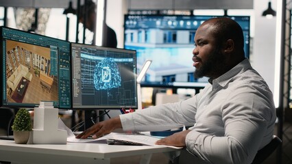 Black developer uses AI systems for housing and commercial property development, featuring automation, predictive analytics and simulation tools for master plan creation. Cybernetics.