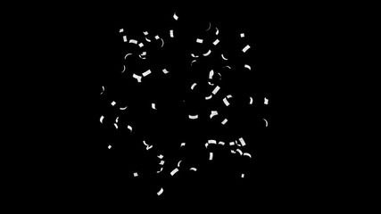 Colorful Confetti Burst Celebration Overlay Animation. confetti particles exploding and flying in all directions. Concept for celebration videos, party intros, event highlights, wedding videos,