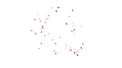Colorful Confetti Burst Celebration Overlay Animation. confetti particles exploding and flying in all directions. Concept for celebration videos, party intros, event highlights, wedding videos,