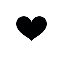 Wall Mural - Download high resolution vector graphic of a black heart shape icon for valentine's day designs and love themes