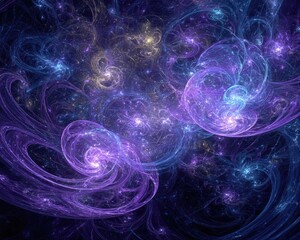 Wall Mural - Abstract Cosmic Galaxy Digital Art