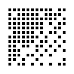 Abstract Black and White Grid with Random Squares Pattern.