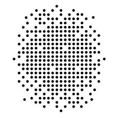 Abstract Black and White Sphere of Random Dots Pattern.