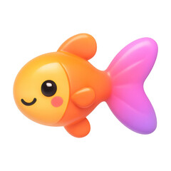 Wall Mural - png cute colorful cartoon fish