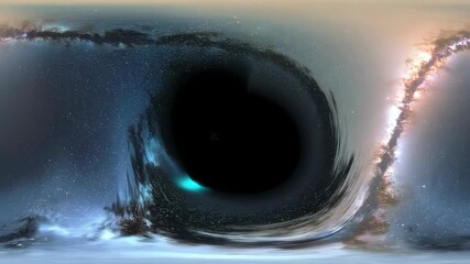 Wall Mural - Black hole in the space galaxy
