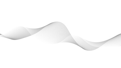 Wall Mural - abstract vector composition of wave lines on transparent background, ideal for high-tech communicati