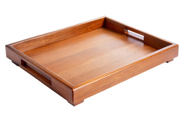 Wooden desk tray isolated for organization and display purposes transparent background