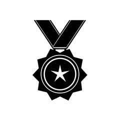 award medal  achievement vector silhouette 