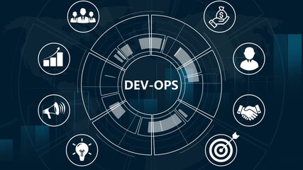 Infinity shape infographic template for DevOps business and marketing goals code data diagram create a digital marketing strategy customized
