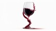 © MAKOTO - Creative wine glass with artistic red wine swirl