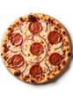© Angelo - Delicious pepperoni pizza kitchen food photography bright lighting top view culinary delight