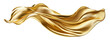 © PNGuin Studio - Shiny golden fabric waving in the air, isolated on transparent cutout background