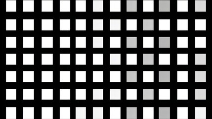 Wall Mural - Minimalist monochrome grid of squares featuring simple geometric pattern design in black and white, modern abstract background for contemporary graphic projects, digital art, and creative wallpaper co