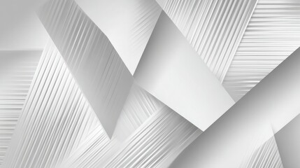 Wall Mural - Minimalist white abstract geometric vector background with modern polygon shapes and clean line pattern for contemporary digital design, elegant wallpaper, web graphics, presentation templates, and cr