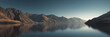 © marini - New Zealand landscape, dramatic mountains, clear blue lake