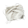 © VectorCO - Frayed white fabric square with loose threads on transparent background