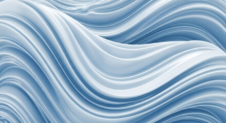 Wall Mural - abstract blue and white wavy lines forming a fluid pattern