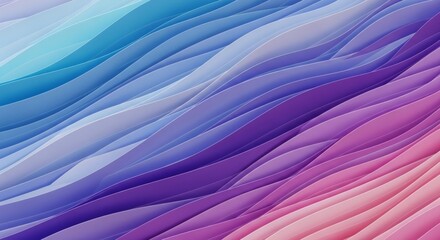 Wall Mural - abstract gradient of flowing waves in blue purple and pink hues