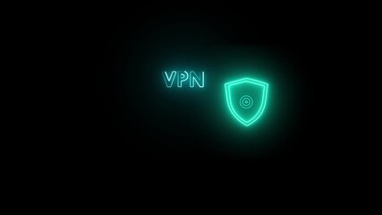 neon glowing  wifi and Pressing button vpn creation internet protection protocols for protection web private network.
