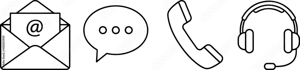 Reach out and connect using these versatile contact us icons for modern ...