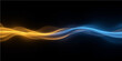 © Foysal - Blue wave of light and orange flames on a dark abstract background