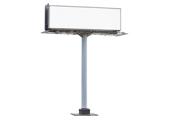 blank advertising billboard isolated on a transparent or white background, cut out.