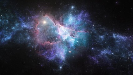 Wall Mural - Cosmic Nebula Clouds in Deep Space