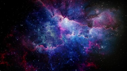 Wall Mural - Cosmic Nebula Clouds in Deep Space
