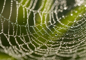 Dewdrops on Spiderweb