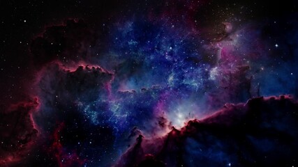 Wall Mural - Cosmic Nebula Clouds in Deep Space