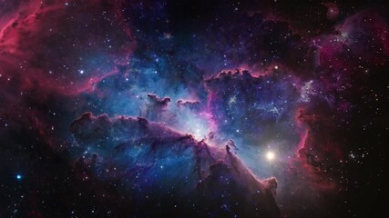 Wall Mural - Cosmic Nebula Clouds in Deep Space