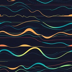 Wall Mural - abstract colorful wave pattern background design