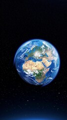 Wall Mural - a stunning video concept of earth from space, captured from a high-angle view, showcasing the planet